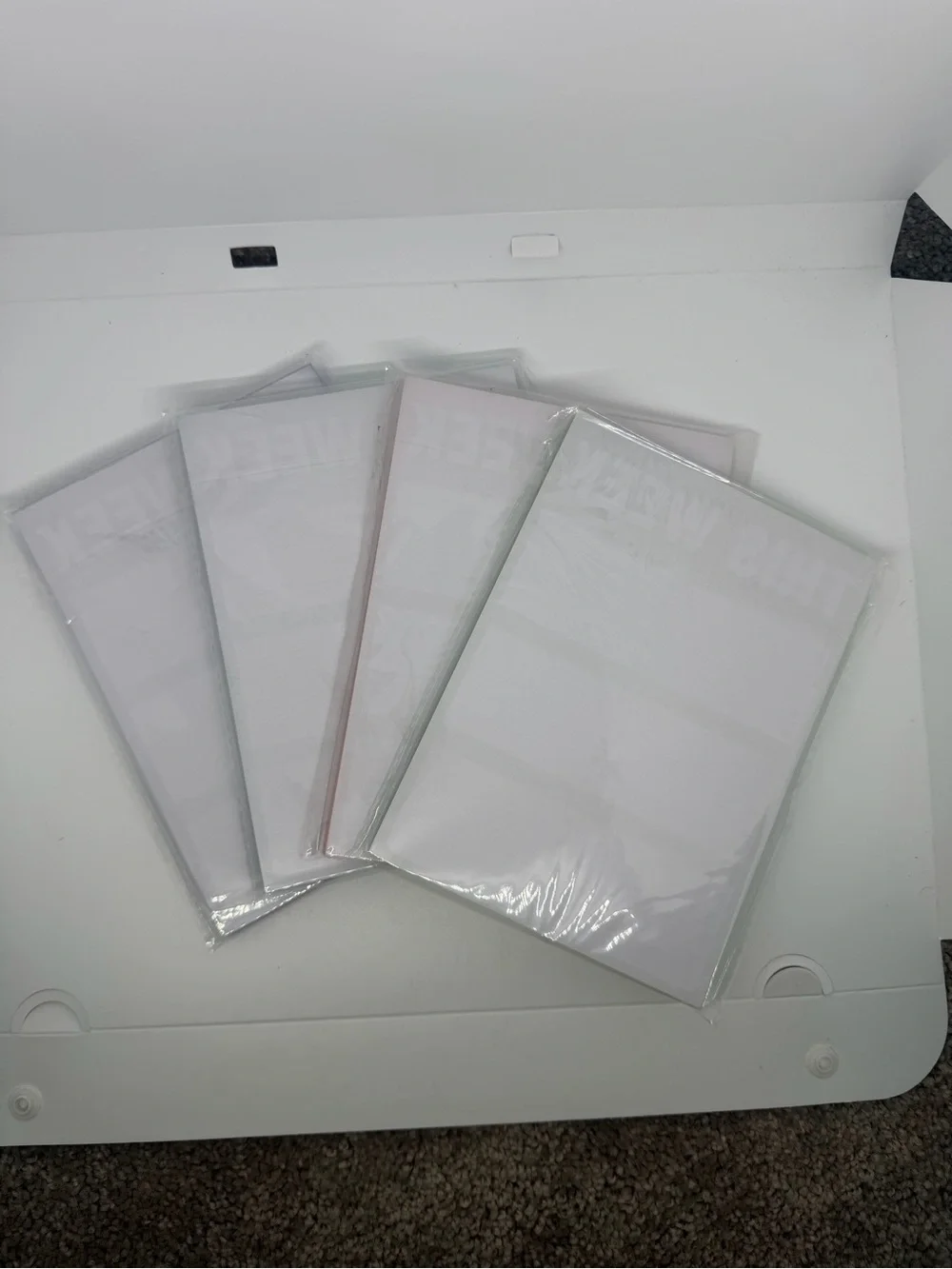 Weekly Planner Notepad Pad - 4 pack